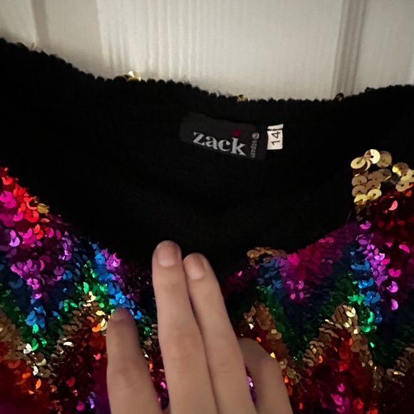 Sequin Rainbow Dress (elastic) - Picture 10 of 12